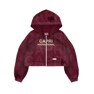 Sudadera con Capucha y Cremallera para Hombre DIMD, Estampado Floral, Tejido de Poliéster, Estilo Urbano Otoñal, Chaqueta Casual - Product Image 2