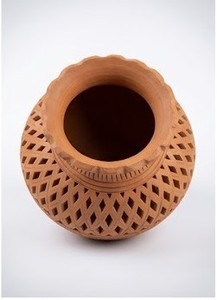 Maceta Cilíndrica de Terracota Estilo Marroquí Vintage, Ecológica, para Decoración del Hogar - Product Image 4