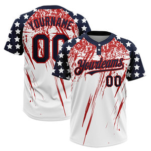 Nieuwe stijl sportkleding honkbal shirts met twee knopen, heavy duty, milieuvriendelijk - Product Image 1