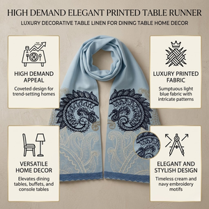 High Demand Elegant Printed <b>Table</b> <b>Runner</b> | Luxury Decorative <b>Table</b> Linen for <b>Dining</b> <b>Table</b> Home Decor | Factory Wholesale Price - Product Image 6