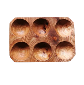 Egg <b>Rack</b> Handmade Brown Wood Egg Tray Home And Hotel Kitchenware Usage Trending Design Tray - Product Image 1