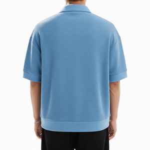 Chemises pour hommes en coton 100% de qualité supérieure, logo imprimé DTF personnalisé, manches courtes, respirantes, vêtements décontractés d'été, tricotées - Product Image 5