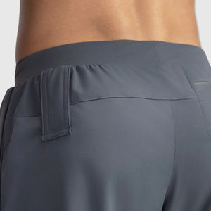 Double <b>Layer</b> Towel Loop Polyester Zipper Pockets Running Short High Quality Athletic Gym Wear <b>Mid</b> Waist Training Shorts for Men - Product Image 4