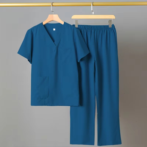 Envío Rápido, Pedidos al por Mayor, Uniformes de Enfermera Quirúrgica de Tela Elástica, Uniformes Médicos con Bolsillos y Logotipo Personalizado - Product Image 4