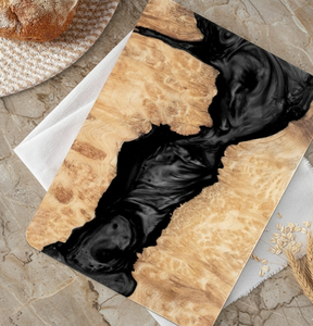 Planche à découper en bois et résine époxy, épaisseur 1,5 cm, résistante au lave-vaisselle, design personnalisé, pour servir le fromage - Product Image 5