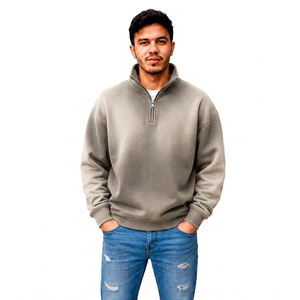 Fabricante de Sudaderas Personalizadas con Cierre de Cremallera para Hombre, Estilo Urbano, Venta al Por Mayor, Marca Privada, Proveedor de Ropa OEM - Product Image 4