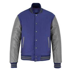 2026 Wholesale Custom latest designs Long Sleeve Winter <b>Jacket</b> <b>Plain</b> Blank <b>Varsity</b> Letterman <b>Jacket</b> for men - Product Image 1