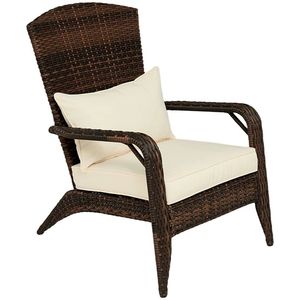 Sedia da terrazza e da giardino bianco crema con schienale - Product Image 5