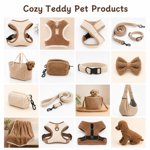 OEM Custom Embroidered <b>Teddy</b> Dog Harness Adjustable Luxury Sherpha Pet Collars Leashes No Pull Dog Harness Manufacturer - Product Image 3