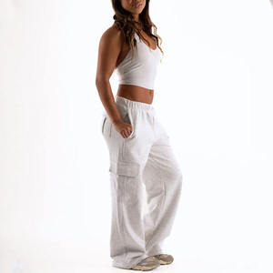 Nesta Sports 2026 Pantalon de jogging cargo pour femme, taille élastique avec cordon de serrage, extensible, doux, athleisure, coupe évasée - Product Image 4