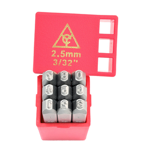 Nouvelle annonce : Ensemble de 9 tampons à poinçonner numériques en acier de qualité industrielle, série 2,5 mm - Product Image 1