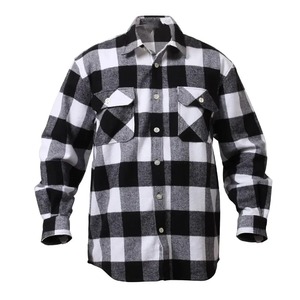 Camisa de Franela para Hombre OEMOEM, Impresión Personalizada, Logotipo Bordado, Talla Grande, 100% Algodón, Manga Larga - Product Image 1