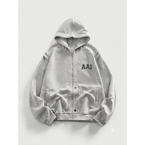 Sudaderas con Cremallera de Algodón Premium 100% Mezclado, Corte Oversize Holgado, Logotipo Minimalista Personalizado, Ropa Urbana, Proveedor de Moda - Product Image 1