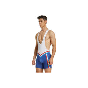 OEM High Elasticity Spandex Polyester Wrestling Suit <b>Mens</b> Custom Sublimation Printed Team Wrestling <b>Singlet</b> - Product Image 5