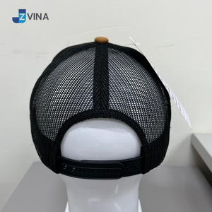 Casquette Trucker en Toile Noire et Maille Orange de Haute Qualité avec Logo Personnalisé, 6 Panneaux, Réglable, Unisexe, Broderie 3D Décontractée - Product Image 4