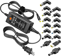 Chargeur universel pour ordinateur portable 65W pour Lenovo HP Dell Acer ASUS Samsung, cordon d'alimentation pour moniteur, alimentation 5V -20V DC avec 16 embouts