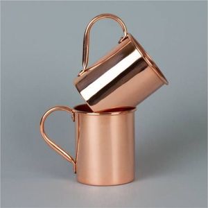 Mug à cocktail en cuivre massif poli fait main avec logo personnalisé, style vintage, pour Moscow Mule, vaisselle de bar en métal. - Product Image 1