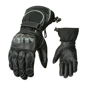 Outdoor Cycling Racing Motorbike Gloves Long Protection Road Perforated <b>Leather</b> Polyurethane Coated Full Finger Unisex - Product Image 1