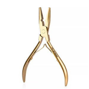 Pinzas Ligeras de Color Dorado para Extensiones de Cabello, Herramienta de Instalación de Extensiones de Cabello Multiusos Ajustable, Cómoda y Ergonómica - Product Image 1