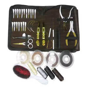 Kit d'installation d'extensions capillaires : Ensemble d'outils métalliques avec pinces, ciseaux, peigne et crochets pour l'installation et le retrait d'extensions. - Product Image 6