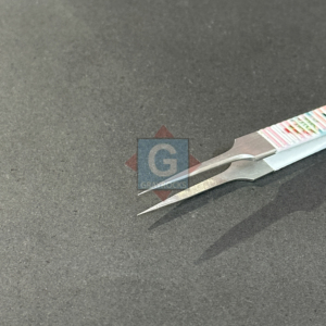 Pince à cils en acier inoxydable à pointe lisse, outil de beauté de précision avec motif floral imprimé - Product Image 3