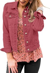 Veste en jean pour femme, coton premium, style vintage, boutonnée, décontractée, streetwear, légère, élégante, confort quotidien - Product Image 4