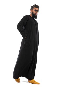 Túnica Islámica Cómoda para Hombre, Ropa Larga Musulmana Tradicional, Corte Holgado y Modesto, Tela Transpirable - Product Image 5