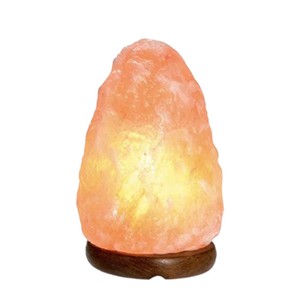 Lampe en sel de l'Himalaya sculptée en matériau organique, forme géométrique au toucher réel, haute, 8-11 lbs, cadeau de mariage et de fêtes - Sian Enterprises - Product Image 4