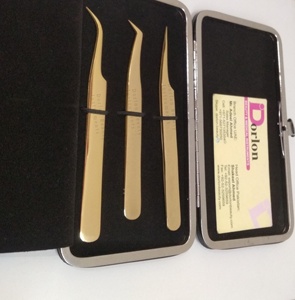 Pinzas Profesionales para Extensión de Pestañas Doradas, Pinzas de Acero Inoxidable con Logotipo Personalizado, Pinzas para Pestañas de Marca Privada, las Mejores Pinzas para Pestañas - Product Image 6