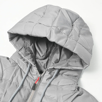 Dernier modèle de veste matelassée en toile pour homme, hiver, écologique, respirante, à capuche, chaude, épaisse, avec logo personnalisé