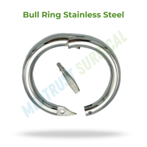 Anneau de contrôle nasal en acier inoxydable de taille standard pour bovins, instrument vétérinaire pour animaux de ferme - Product Image 2