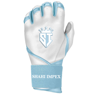 Gants de frappe Shahi Impex pour adultes en cuir blanc et bleu, qualité supérieure, 100% cuir CABRETTA, épaisseur 0,09 mm, légers - Product Image 4
