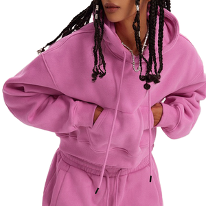 Sudadera con Capucha Unisex Negra, Color Sólido, Algodón French Terry, Casual, Transpirable, Resistente al Viento, Corte Regular, Ropa de Invierno - Product Image 2