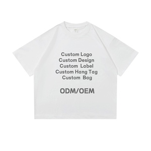 T-shirt Boxy Personnalisé en Coton Lourd Uni 100% avec Épaules Tombantes, T-shirts Oversize pour Hommes, T-shirt Oversize Vierge de Grammage Élevé - Product Image 2