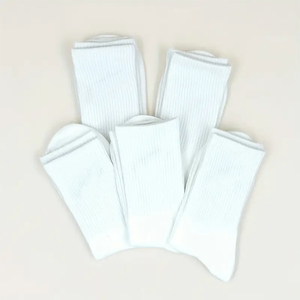 Chaussettes en coton confortables personnalisées, couleur blanche, antibactériennes, décontractées, style course à pied, basketball, pour hommes - Product Image 4
