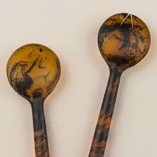 Cuillère en résine artisanale moderne avec bol rond artistique, manche décoratif unique, ustensile de service de cuisine haut de gamme pour table à manger - Product Image 2