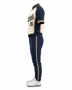 <b>Baseball</b> Uniform Men's Short Sleeve Jersey Pants Set Team Name Print Breathable Polyester All Seasons Apparel - Product Image 2