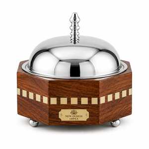 Casserole isotherme en acier inoxydable à double paroi, finition noyer brillant, pour service alimentaire – Nouveauté très demandée - Product Image 4