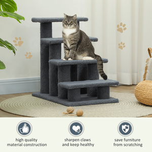 Scratch Post for Cats and Dogs Cat Tree with Pet Stairs Comfortable Feline Furniture - Product Image 4
