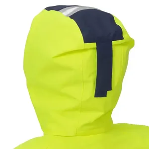 OEM <b>Reflective</b> Hi-Vis Safety Quilted <b>Jacket</b> Waterproof Windproof Canvas Front Logo High Quality for <b>Men</b> - Product Image 3
