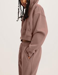 Ensemble de survêtement décontracté pour femme, coupe oversize, deux pièces, pour l'entraînement et le jogging, marque privée - Product Image 5