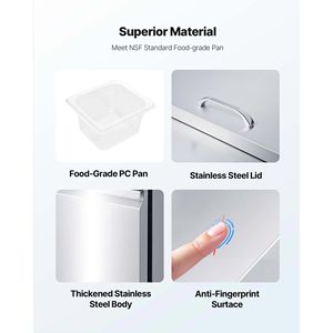 Frigorifero Commerciale 28"W 7.1 Cu. Tavolo Refrigerato per Preparazione Sandwich con 8 Vaschette e Tagliere - Product Image 5