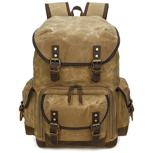 <b>Canvas</b> Casual <b>Backpack</b> Unisex Softback 36-57L Classic Geometric Eco Friendly Open Closure Travel Sports Durable - Product Image 3