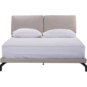 Cadre de lit plateforme rembourré en tissu de luxe, taille Queen, pour chambre moderne, appartement, mobilier de maison - Product Image 2