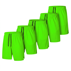 Shorts Bermuda pour Homme à Séchage Rapide, Couleur Unie, avec Cordon de Serrage, Taille Mi-Haute, en Maille, Décontractés, Disponibles en Gris, Bleu Marine, Vert, Bleu, Noir - Product Image 4