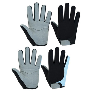 Gants de cyclisme gris bleu ciel, unisexes, respirants, en polyester, fermeture à enfiler, antidérapants, compatibles avec les écrans tactiles - Product Image 2