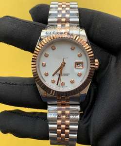 Reloj de Pulsera BOJ Plain R.O.L.E.X.12 de 41 mm, con Movimiento Mecánico Automático de Doble Movimiento, Esfera Blanca, Acero Inoxidable, Moissanita, Precio Bajo, Gran Oferta - Product Image 1