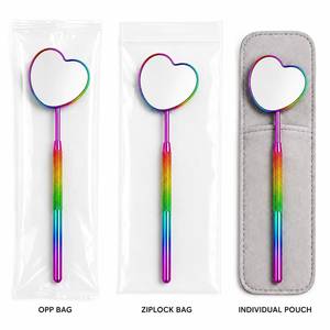 Heart Shape Rainbow <b>Mirror</b> With <b>Long</b> Handle For Makeup And Daily Use - Product Image 6