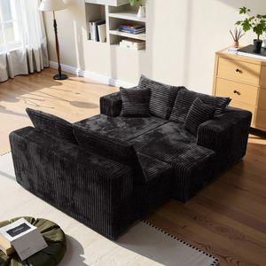 Divano Modulare a U Moderno e Minimalista in Corduroy, Design Componibile Senza Necessità di Montaggio, Confortevole per Soggiorni e Camere da Letto - Product Image 5