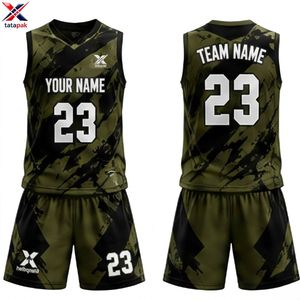 Ensemble d'uniformes de basket-ball sublimés personnalisés les plus vendus unisexe adultes et enfants concevez votre propre Kit d'équipe vêtements de basket-ball en gros - Product Image 1